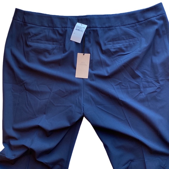 NWT 💙 Halogen Nordstrom “Taylor Fit” Wide-Leg, Stretch, Navy Blue Trouser, 22 - Picture 9 of 16